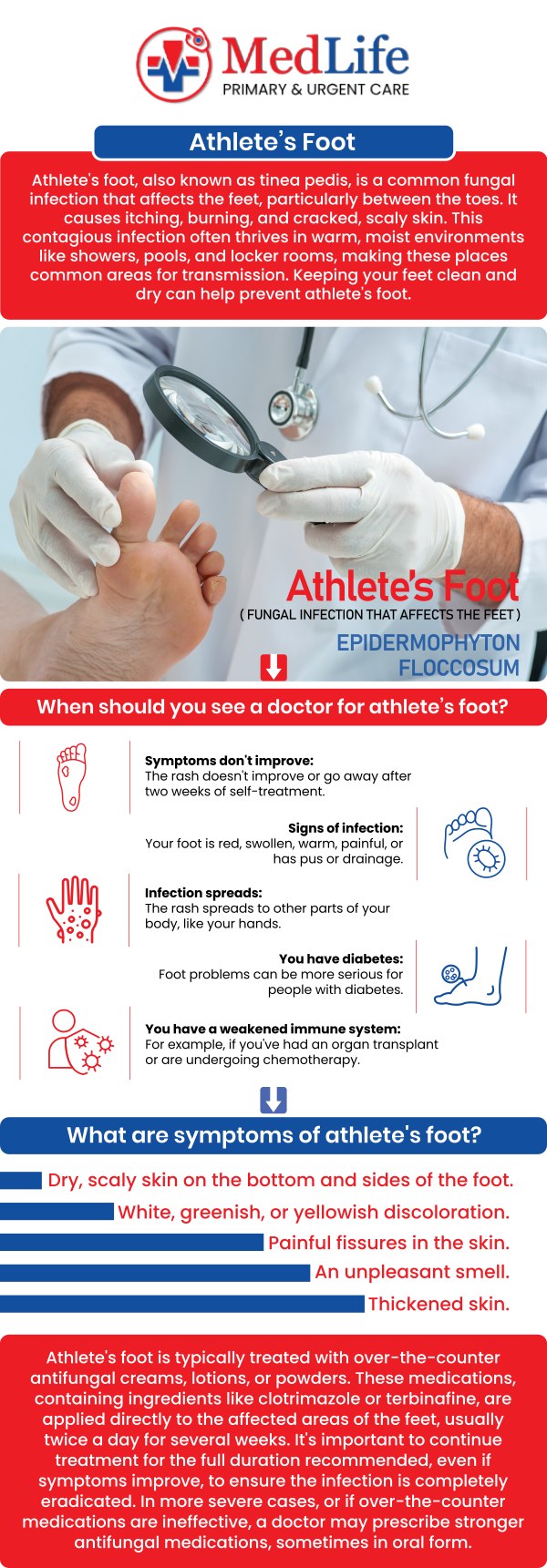 Common questions asked by patients: What causes athlete’s foot and fungal infections to develop? How can you tell if a foot rash is athlete’s foot? Can athlete’s foot spread to other parts of the body? Why does athlete’s foot sometimes keep coming back? For more information, contact us or request an appointment online. We are conveniently located at 2035 Flat Shoals Rd SE, Conyers, GA 30013. We serve patients from Conyers GA, Covington GA, Lakeview Estates GA, Stonecrest GA, and surrounding areas. Common questions asked by patients: What causes athlete’s foot and fungal infections to develop? How can you tell if a foot rash is athlete’s foot? Can athlete’s foot spread to other parts of the body? Why does athlete’s foot sometimes keep coming back? For more information, contact us or request an appointment online. We are conveniently located at 2035 Flat Shoals Rd SE, Conyers, GA 30013. We serve patients from Conyers GA, Covington GA, Lakeview Estates GA, Stonecrest GA, and surrounding areas.