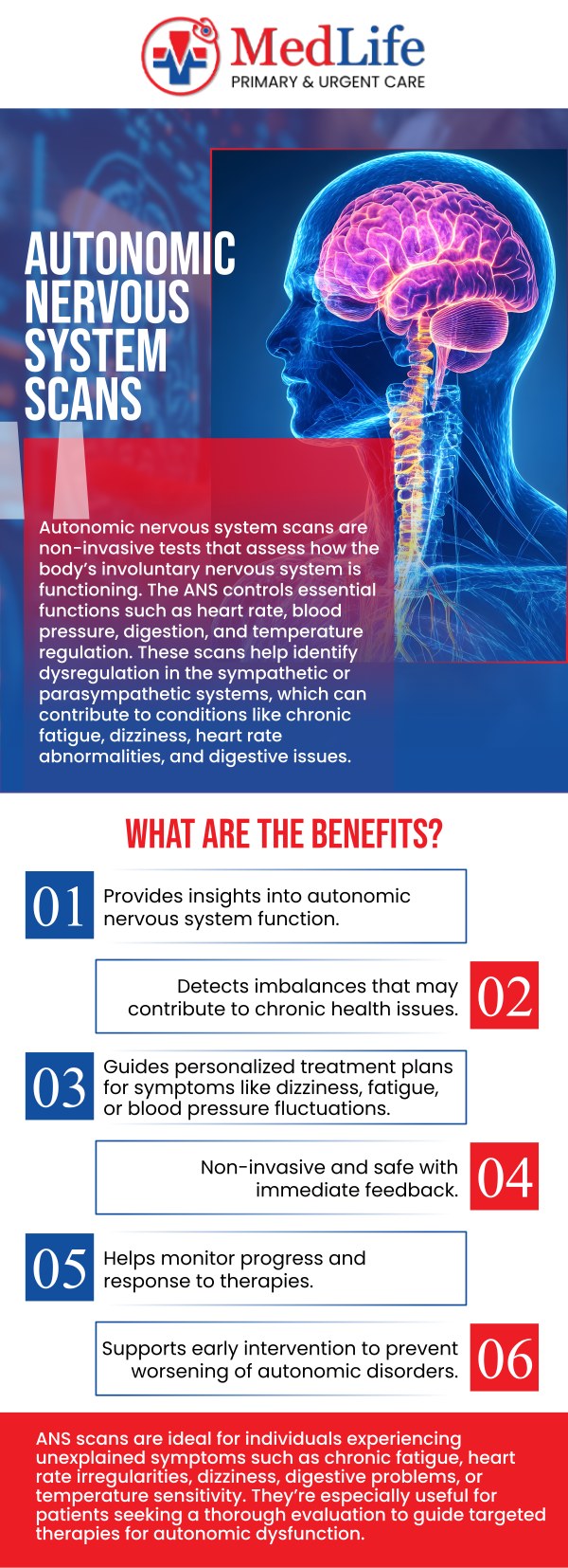 Common questions asked by patients: What symptoms may lead to autonomic nervous system testing? How does autonomic nervous system testing work? What conditions can autonomic nervous system scans help evaluate? How should you prepare for an autonomic nervous system scan? For more information, contact us or request an appointment online. We are located at 24 Amherst Dr, Winder, GA 30680. We serve patients from Winder GA, Hoschton GA, Auburn GA, Jefferson GA, Pendergrass GA, and surrounding areas. Common questions asked by patients: What symptoms may lead to autonomic nervous system testing? How does autonomic nervous system testing work? What conditions can autonomic nervous system scans help evaluate? How should you prepare for an autonomic nervous system scan? For more information, contact us or request an appointment online. We are located at 24 Amherst Dr, Winder, GA 30680. We serve patients from Winder GA, Hoschton GA, Auburn GA, Jefferson GA, Pendergrass GA, and surrounding areas.