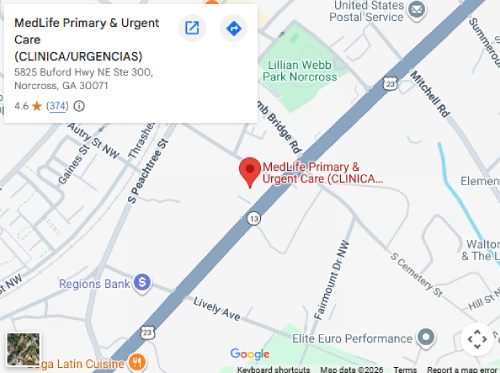 Directions From Your Location to MedLife Primary and Urgent Care in Norcross, GA