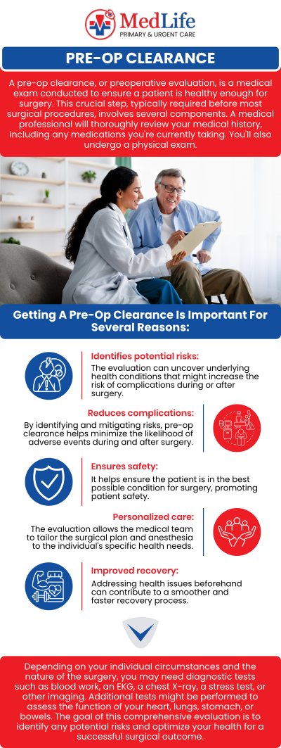 Common questions asked by patients: What is included in a pre-operative clearance physical? Why is a pre-operative physical exam important before surgery? How far in advance should I schedule my pre-operative clearance? Will lab tests or imaging be required during the pre-op physical? For more information, contact us or request an appointment online. We are conveniently located at 2035 Flat Shoals Rd SE, Conyers, GA 30013. We serve patients from Conyers GA, Covington GA, Lakeview Estates GA, Stonecrest GA, and surrounding areas. Common questions asked by patients: What is included in a pre-operative clearance physical? Why is a pre-operative physical exam important before surgery? How far in advance should I schedule my pre-operative clearance? Will lab tests or imaging be required during the pre-op physical? For more information, contact us or request an appointment online. We are conveniently located at 2035 Flat Shoals Rd SE, Conyers, GA 30013. We serve patients from Conyers GA, Covington GA, Lakeview Estates GA, Stonecrest GA, and surrounding areas.