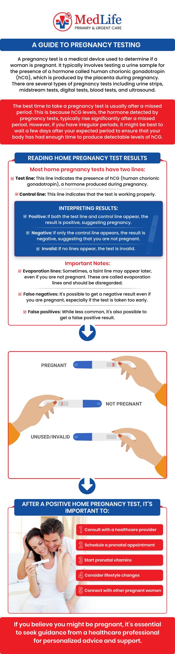 Common questions asked by patients: When should you take a pregnancy test? How does a pregnancy test work? How accurate are pregnancy tests? When should you consider getting a pregnancy test from a healthcare clinic? For more information, contact us or request an appointment online. We are conveniently located at 2035 Flat Shoals Rd SE, Conyers, GA 30013. We serve patients from Conyers GA, Covington GA, Lakeview Estates GA, Stonecrest GA, and surrounding areas.