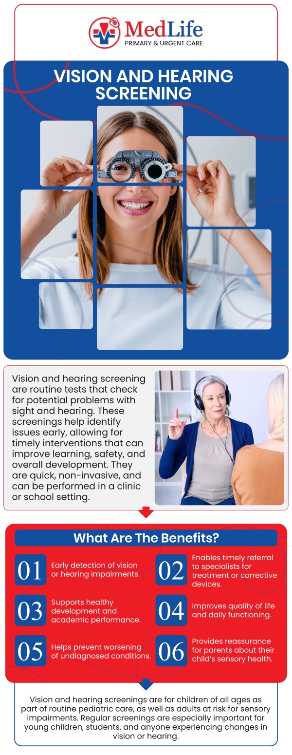 Common questions asked by patients: What is included in a hearing and vision test? Why are regular hearing and vision tests important? Who should consider getting a hearing and vision test? How is a hearing and vision test performed? For more information, contact us or request an appointment online. We are conveniently located at 325 Huntington Pl Ct, McDonough, GA 30253. We serve patients from McDonough GA, Stockbridge GA, Lovejoy GA, Hampton GA, Morrow GA, and surrounding areas.